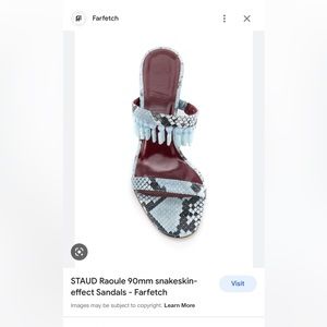 Staud Blue Snake sandal with beads size 38